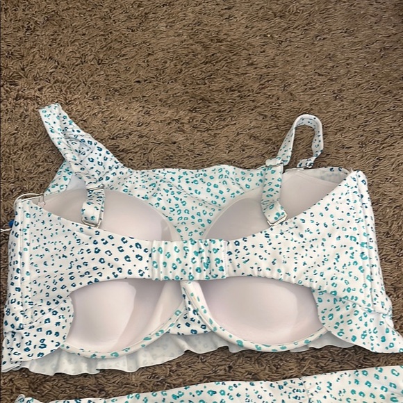 Floral Blue Women's Swimwear Set birdsong - Picture 4 of 6